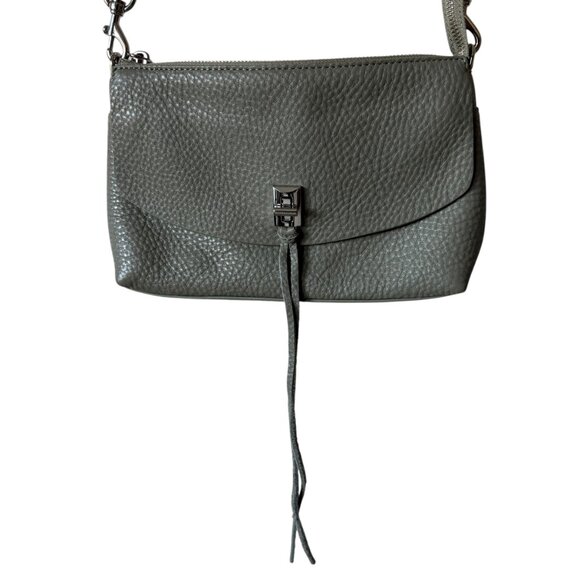 Rebecca Minkoff Darren Top Zip Pebbled Leather Crossbody Shoulder Bag Purse - Picture 4 of 16